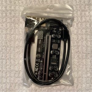 PCIE Riser PCI GPU Riser Card 1x to 16x Bitcoin Litecoin Mining USB 3.0 Ver 0095